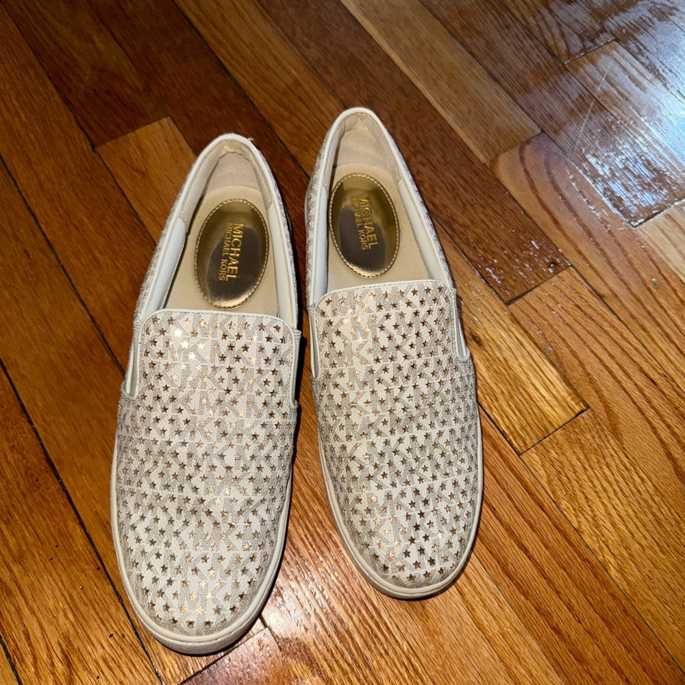 Michael Kors Beige Slip-On Shoes